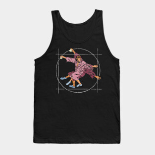 Vitruvian Dude - Big Lebowski Yoga Pose Tank Top