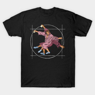 Vitruvian Dude - Big Lebowski Yoga Pose T-Shirt