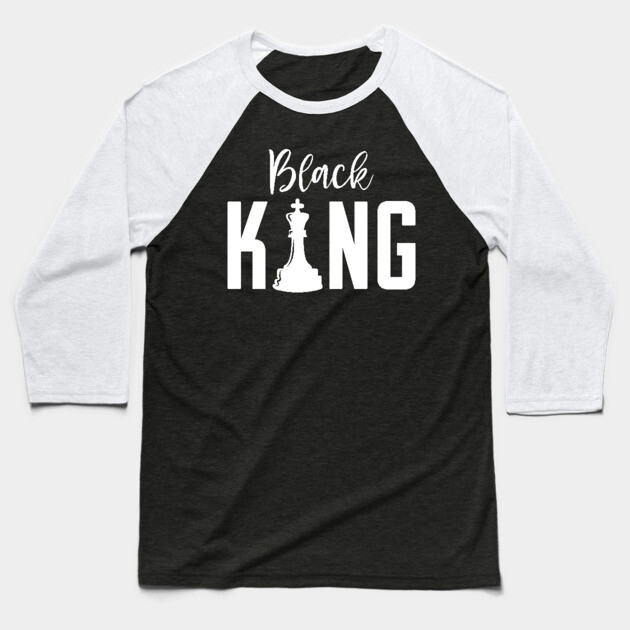 Black King, Black Father, Black Man Baseball T-Shirt by UrbanLifeApparel