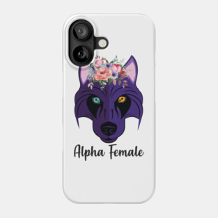 Wolf Husky Heterochromia Alpha Women Purple Feminism Strong Phone Case