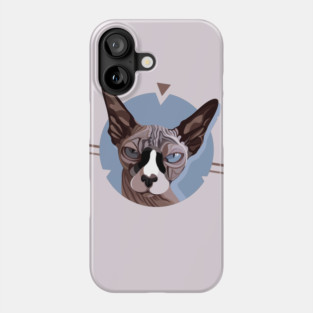 Angry Sphynx Cat Phone Case