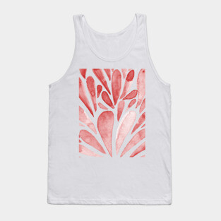 Watercolor artistic drops - red Tank Top