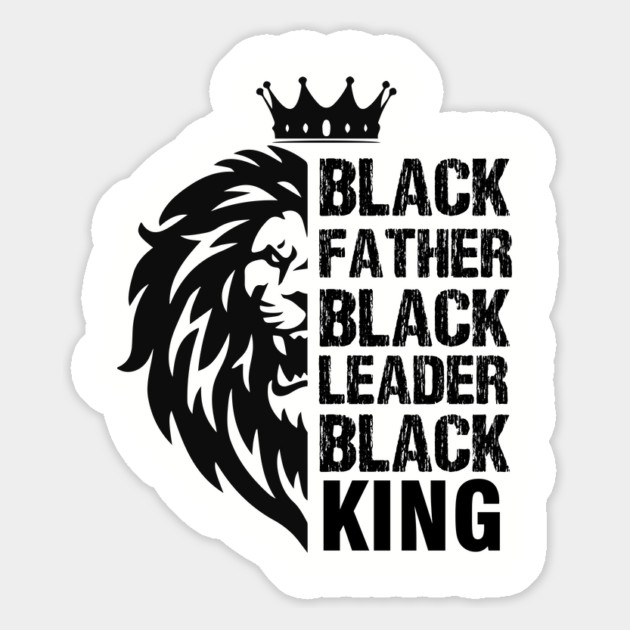 Black Father, Black Leader, Black King, Lion Magnet by UrbanLifeApparel