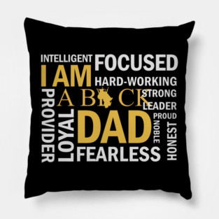 I am a Black Dad, Black Father Pillow