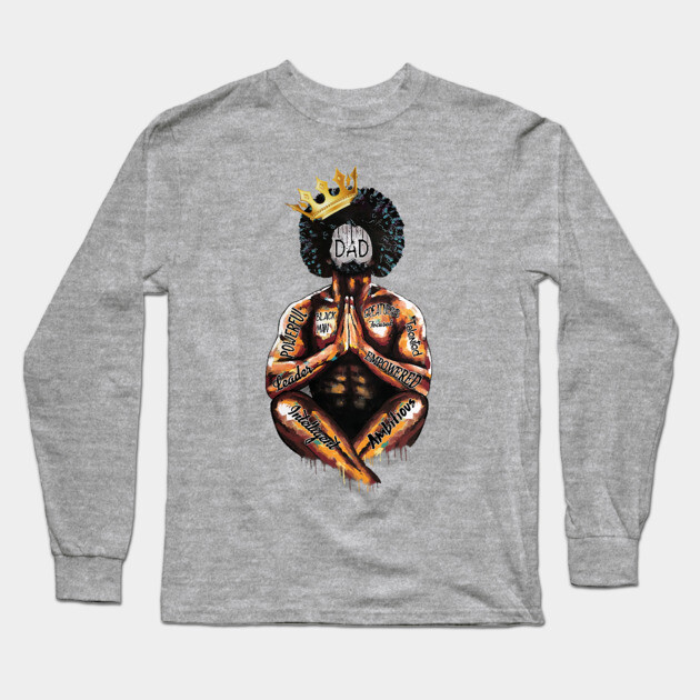 Intelligent Black Man, Black Dad, Black King Long Sleeve T-Shirt by UrbanLifeApparel