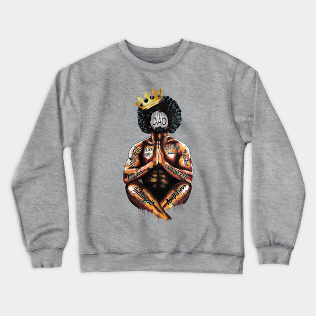 Intelligent Black Man, Black Dad, Black King Crewneck Sweatshirt by UrbanLifeApparel