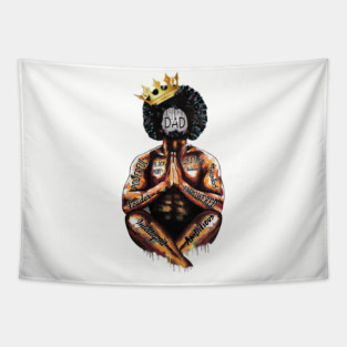 Intelligent Black Man, Black Dad, Black King Tapestry