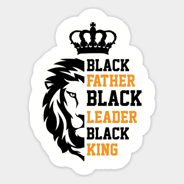 Black Father, Black Leader, Black King, Golden, Lion Magnet by UrbanLifeApparel