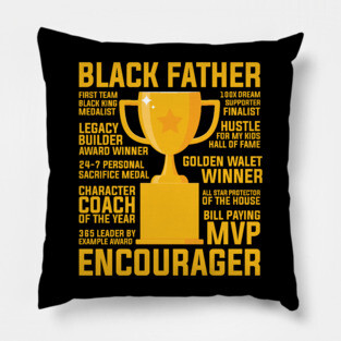 Black Father Award, Black Dad, Black Father Pillow