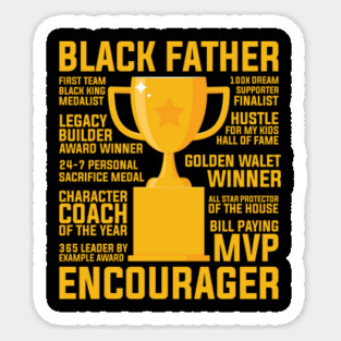 Black Father Award, Black Dad, Black Father Sticker