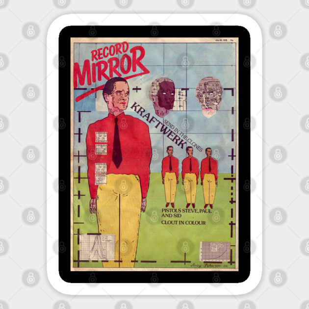 Vintage Kraftwerk Record Mirror 1978 Sticker by balungan88