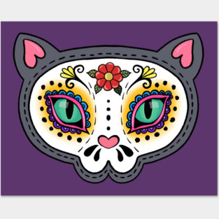 Dia De Los Gatos Sugar Kitty Posters and Art