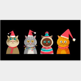 Christmas cats Posters and Art
