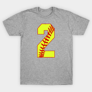 Fastpitch Softball Number 2 #2 Softball Shirt Jersey Uniform Favorite Player Biggest Fan T-Shirt