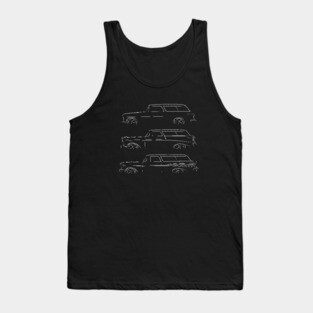 Evolution of the Chevy Nomad - profile stencil, white Tank Top