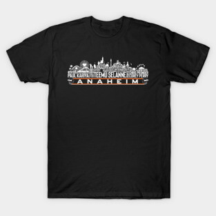 Anaheim Hockey Team All Time Legends, Anaheim City Skyline T-Shirt
