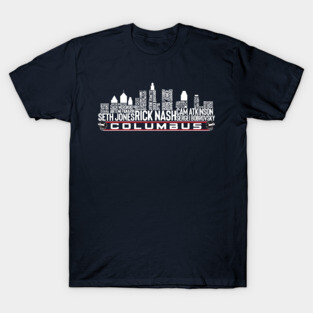 Columbus Hockey Team All Time Legends, Columbus City Skyline T-Shirt