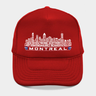 Montreal Hockey Team All Time Legends, Montreal City Skyline Hat