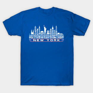 New York Hockey Team All Time Legends, New York City Skyline T-Shirt
