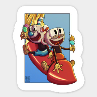 Cuphead and mugman Sticker
