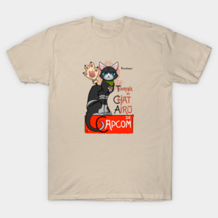 Monster Hunter World black cat T-Shirt