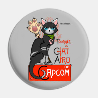 Monster Hunter World black cat Pin