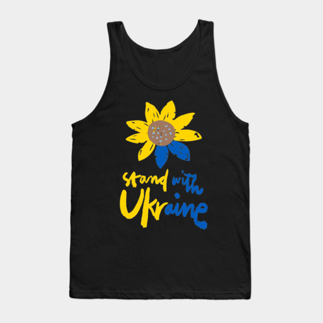 Stand With Ukraine Tank Top by Pixel Threads 