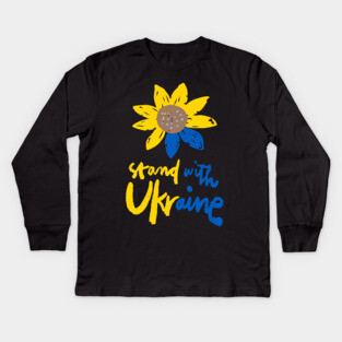 Stand With Ukraine Kids Long Sleeve T-Shirt