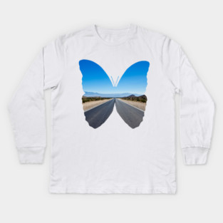 Roadside Butterfly Kids Long Sleeve T-Shirt