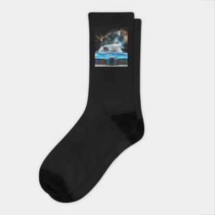 Space Galaxy Cats Driving Cat Car Socks