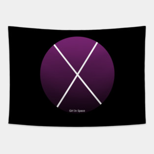 Girl In Space "X" Tapestry
