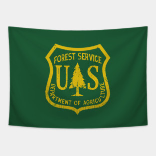 Forest Service Vintage Emblem Tapestry