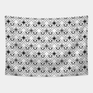 Sketchy Harlequin Panda Pattern - 1000Pandas by Amanda Roos Tapestry