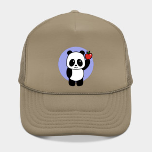 Cute Giant Panda with Apple Hat