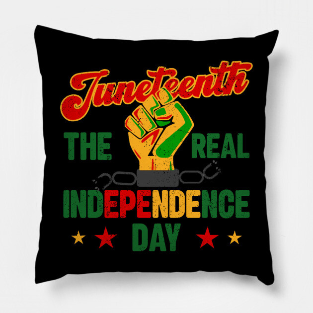 Juneteenth, The real Independence Day, Black History, Freedom Pillow by UrbanLifeApparel