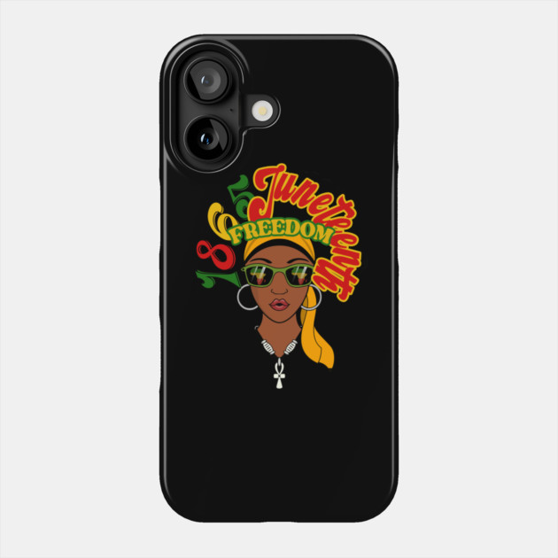 1865, Juneteenth, Freedom Phone Case by UrbanLifeApparel