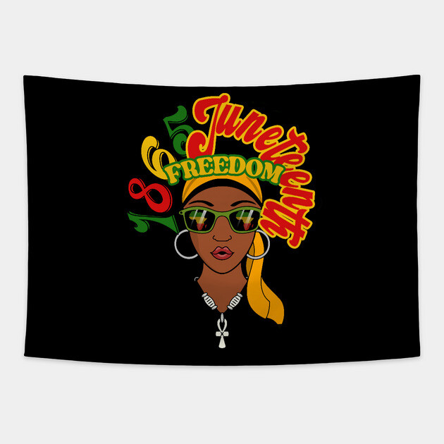 1865, Juneteenth, Freedom Tapestry by UrbanLifeApparel