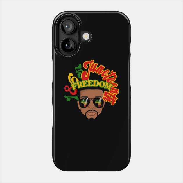 1865, Juneteenth, Freedom, Black Man Phone Case by UrbanLifeApparel