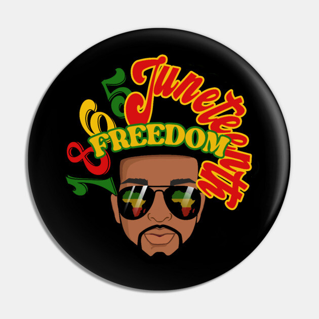 1865, Juneteenth, Freedom, Black Man Pin by UrbanLifeApparel