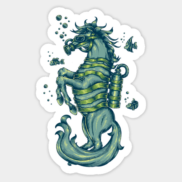 Seahorse Sticker by Cosmo Gazoo