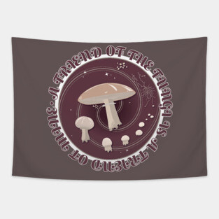 A Friend of the Fungi is a Friend of Mine, Mushroom Life Cycle design. Tapestry