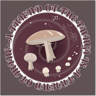 A Friend of the Fungi is a Friend of Mine, Mushroom Life Cycle design. Posters and Art