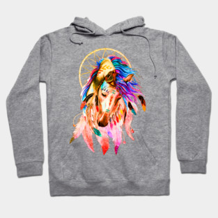 Native Horse With Dreamcatcher Hoodie