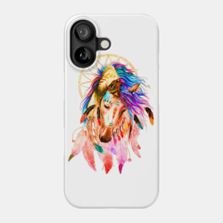 Native Horse With Dreamcatcher Phone Case