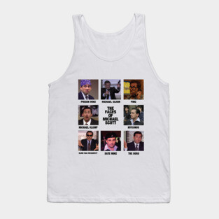 The Faces Of Michael Scott - The Office Tank Top