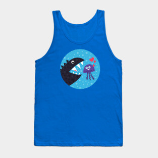 Cute Jellyfish In Love With Sea Monster Tank Top