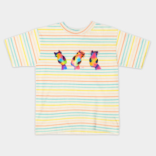 HoRSe PRiNT ' THe HaPPY HoRSeS' EQueSTRiaN GiFTS Kids T-Shirt