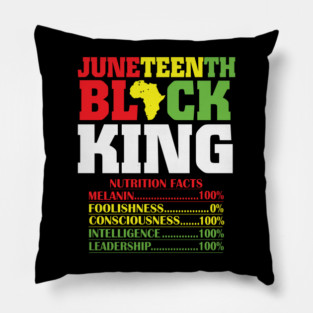 Juneteenth Black King, Black History, Freedom Pillow