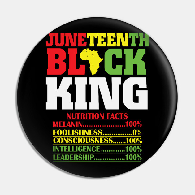 Juneteenth Black King, Black History, Freedom Pin by UrbanLifeApparel
