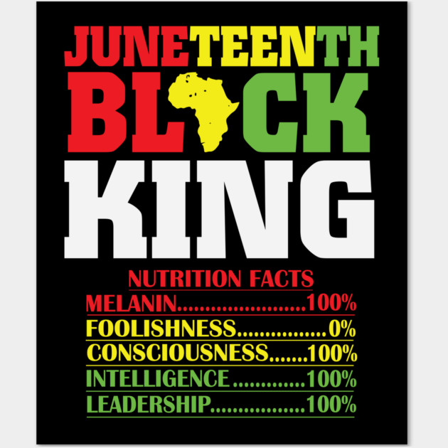Juneteenth Black King, Black History, Freedom Wall Art by UrbanLifeApparel